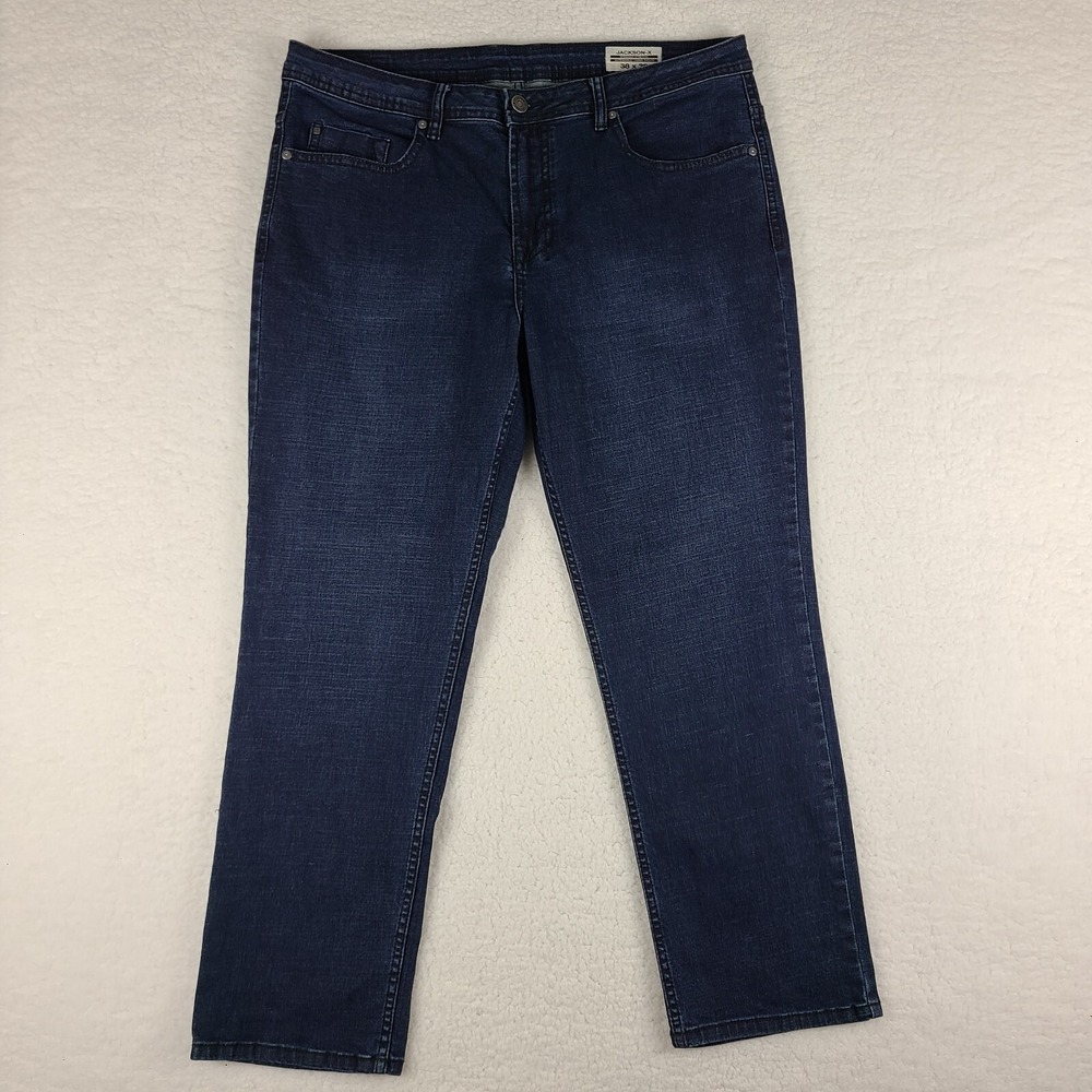 Buffalo David Bitton‎ Jeans Mens 38 x 30 Jackson-X Straight Stretch Dark Wash